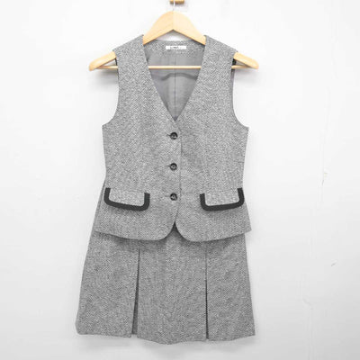 【中古】 事務服 女子制服 2点 (ベスト・スカート) sf071977