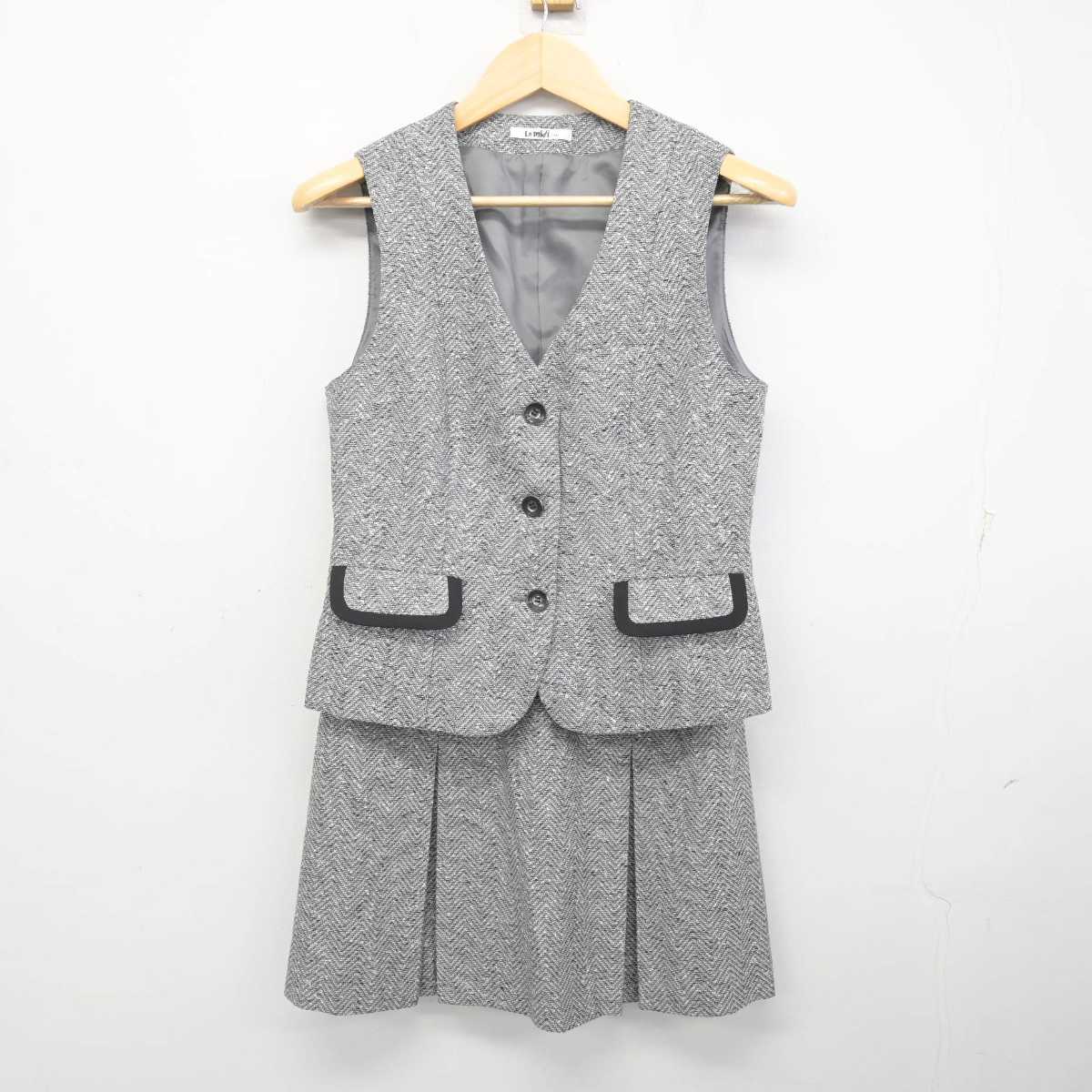 【中古】 事務服 女子制服 2点 (ベスト・スカート) sf071978