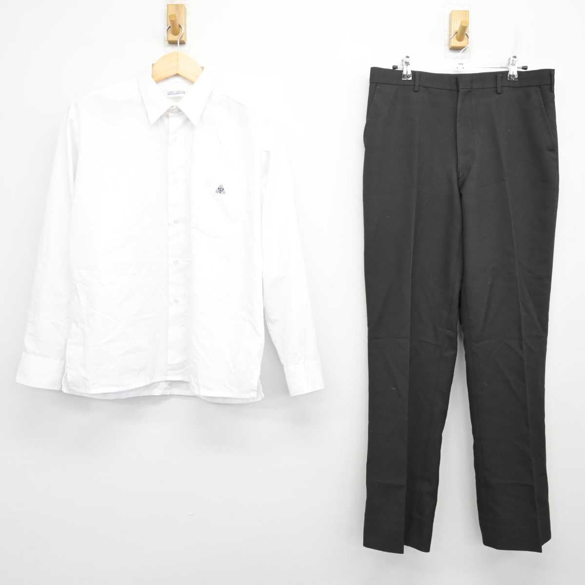 【中古】福岡県 久留米大学附設高等学校 男子制服 2点 (シャツ・ズボン) sf072014