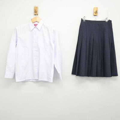 【中古】福岡県 福岡市内中学新標準服 女子制服 2点 (シャツ・スカート) sf072016