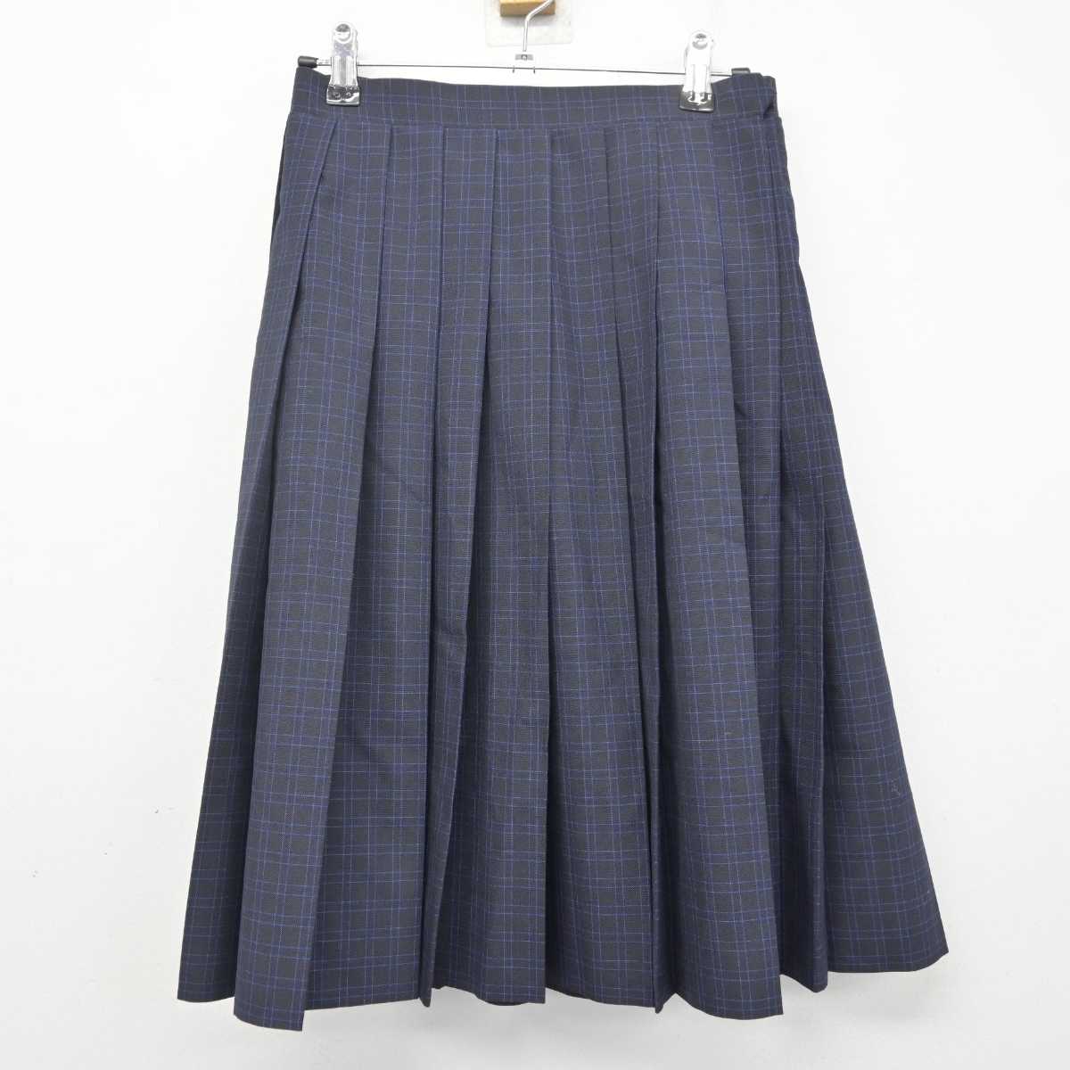 【中古】福岡県 福岡市内中学新標準服 女子制服 2点 (シャツ・スカート) sf072016