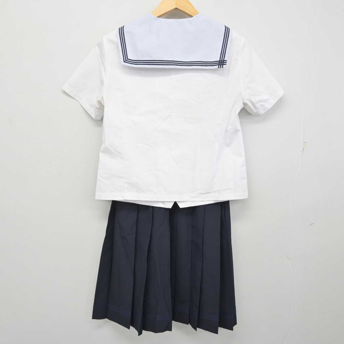 【中古】長崎県 活水高等学校 女子制服 3点 (セーラー服・スカート) sf072018