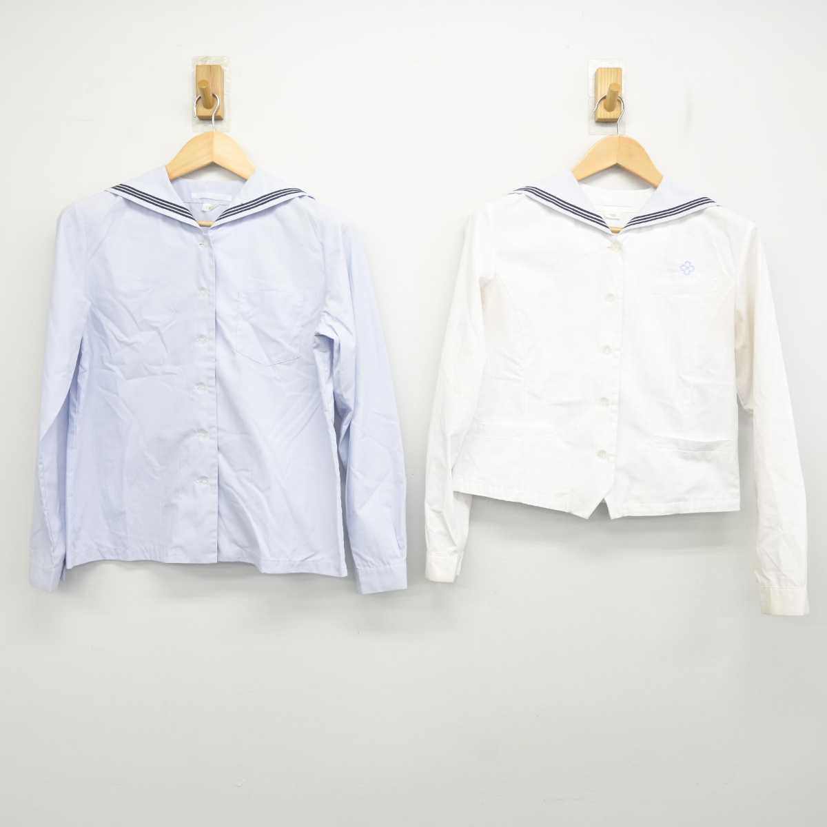 【中古】長崎県 活水高等学校 女子制服 2点 (セーラー服) sf072021