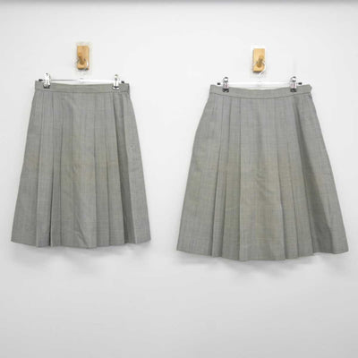 【中古】福島県 白河高等学校 女子制服 3点 (ニットベスト・スカート・スカート) sf072024