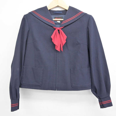 【中古】福島県 白河第二中学校 女子制服 3点 (セーラー服・スカート) sf072029