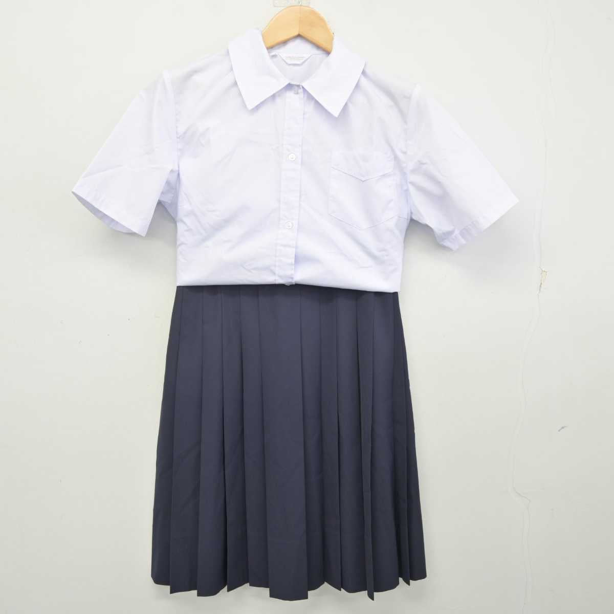 【中古】神奈川県 江陽中学校 女子制服 2点 (シャツ・スカート) sf072037