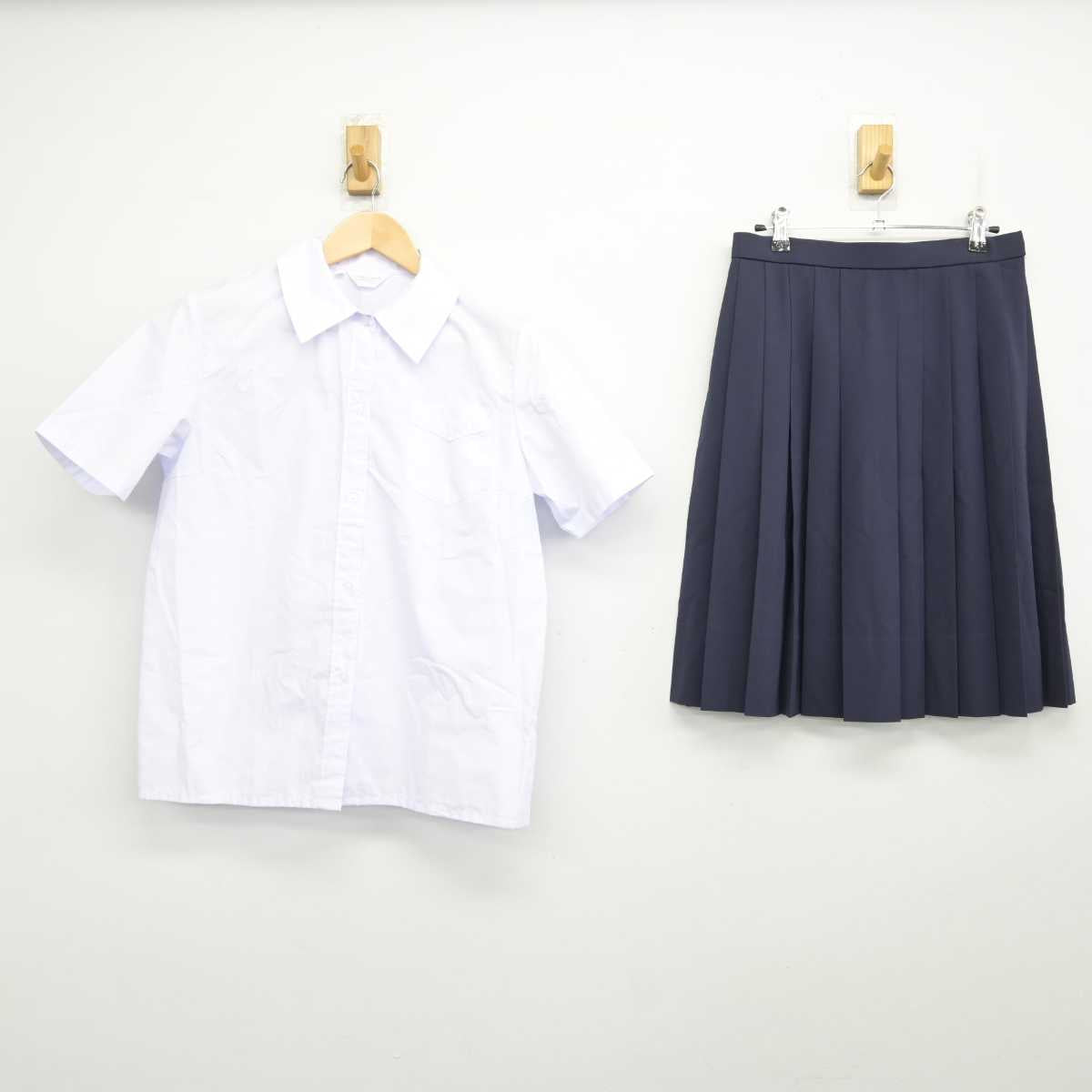 【中古】神奈川県 江陽中学校 女子制服 2点 (シャツ・スカート) sf072037