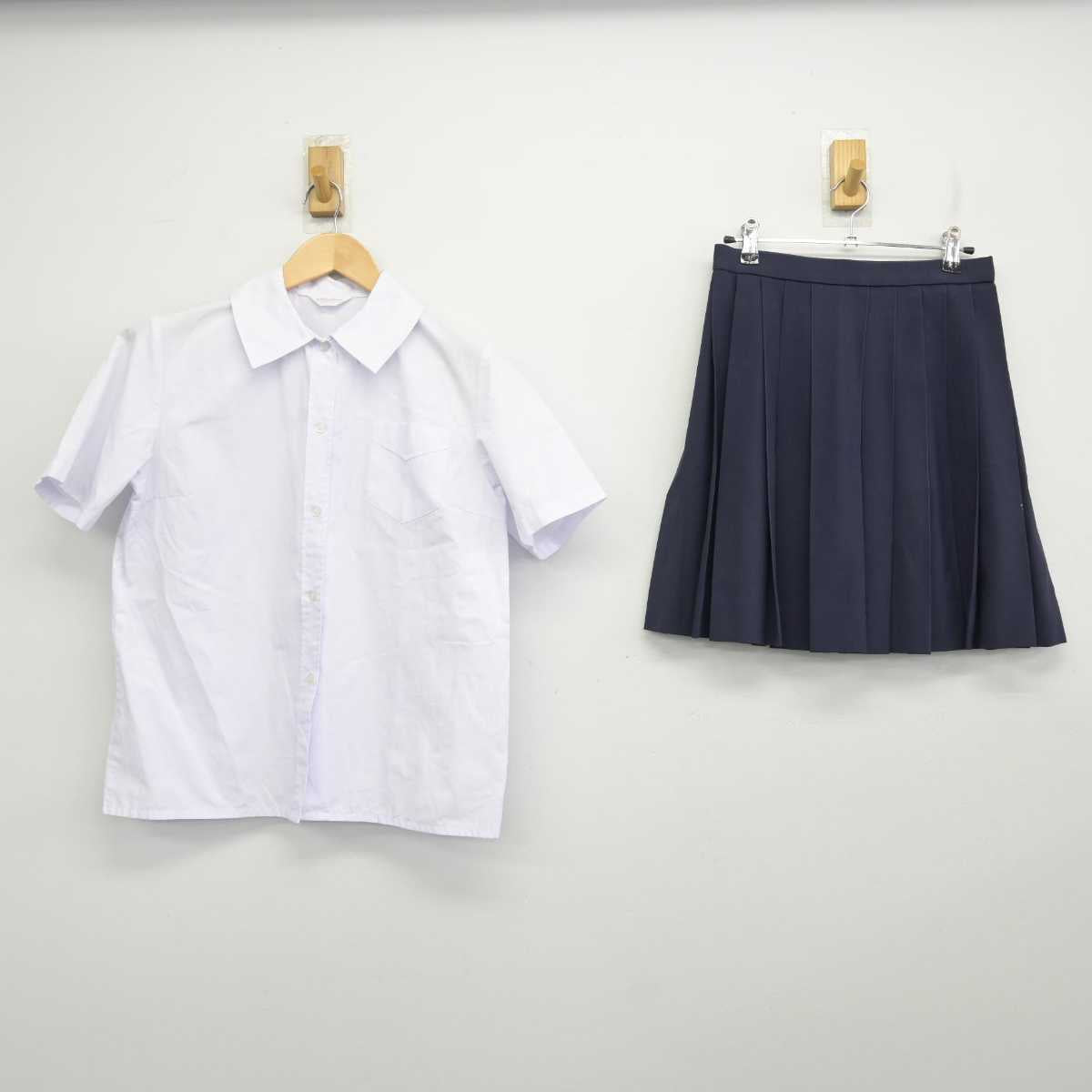 【中古】神奈川県 江陽中学校 女子制服 2点 (シャツ・スカート) sf072038