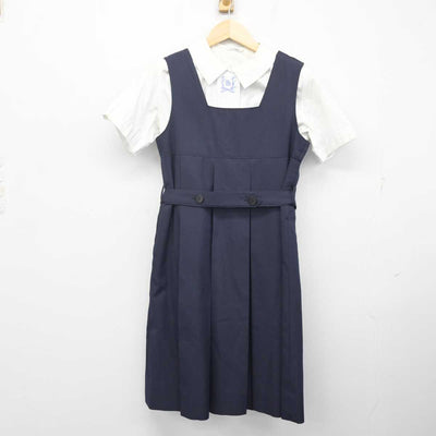 【中古】長野県 長野清泉女学院中学･高等学校 女子制服 3点 (シャツ・ジャンパースカート) sf072071