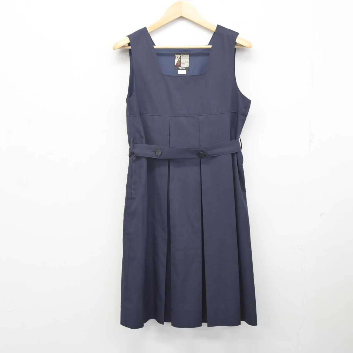 【中古】長野県 長野清泉女学院中学･高等学校 女子制服 3点 (シャツ・ジャンパースカート) sf072071