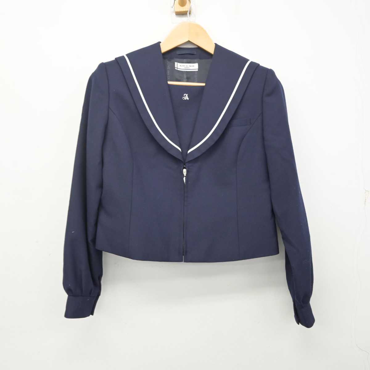 【中古】北海道 明野中学校 女子制服 2点 (セーラー服・スカート) sf072098