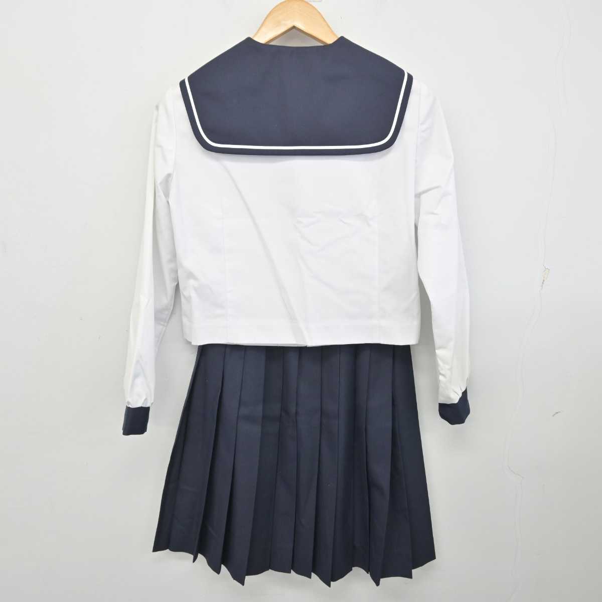 【中古】北海道 苫小牧市立明野中学校 女子制服 2点 (セーラー服・スカート) sf072099