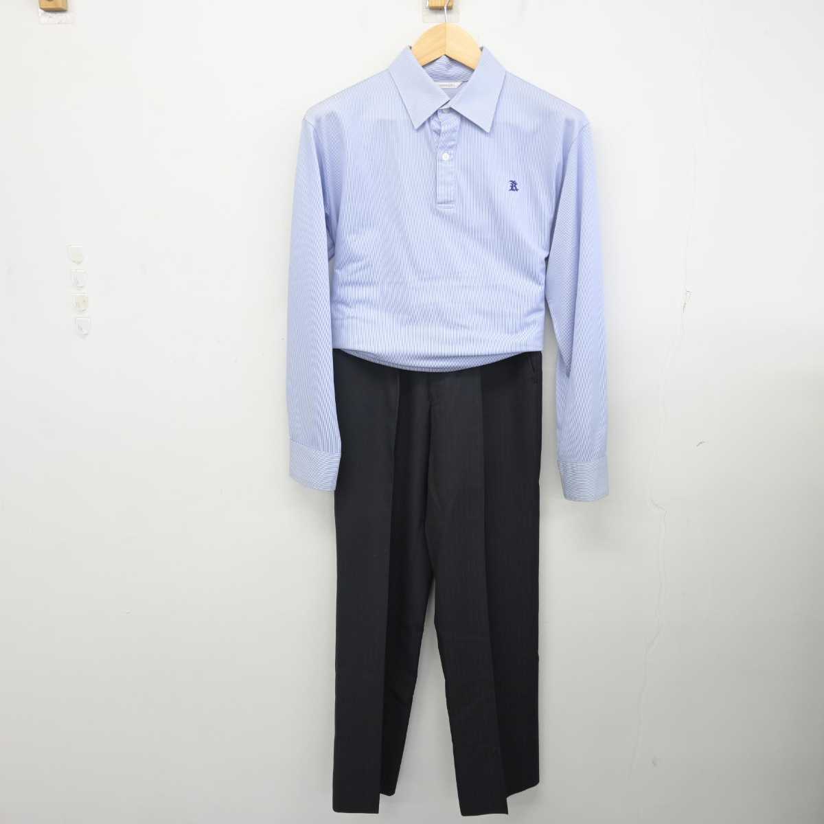 【中古】北海道 駒澤大学附属苫小牧高等学校 男子制服 2点 (シャツ・ズボン) sf072102