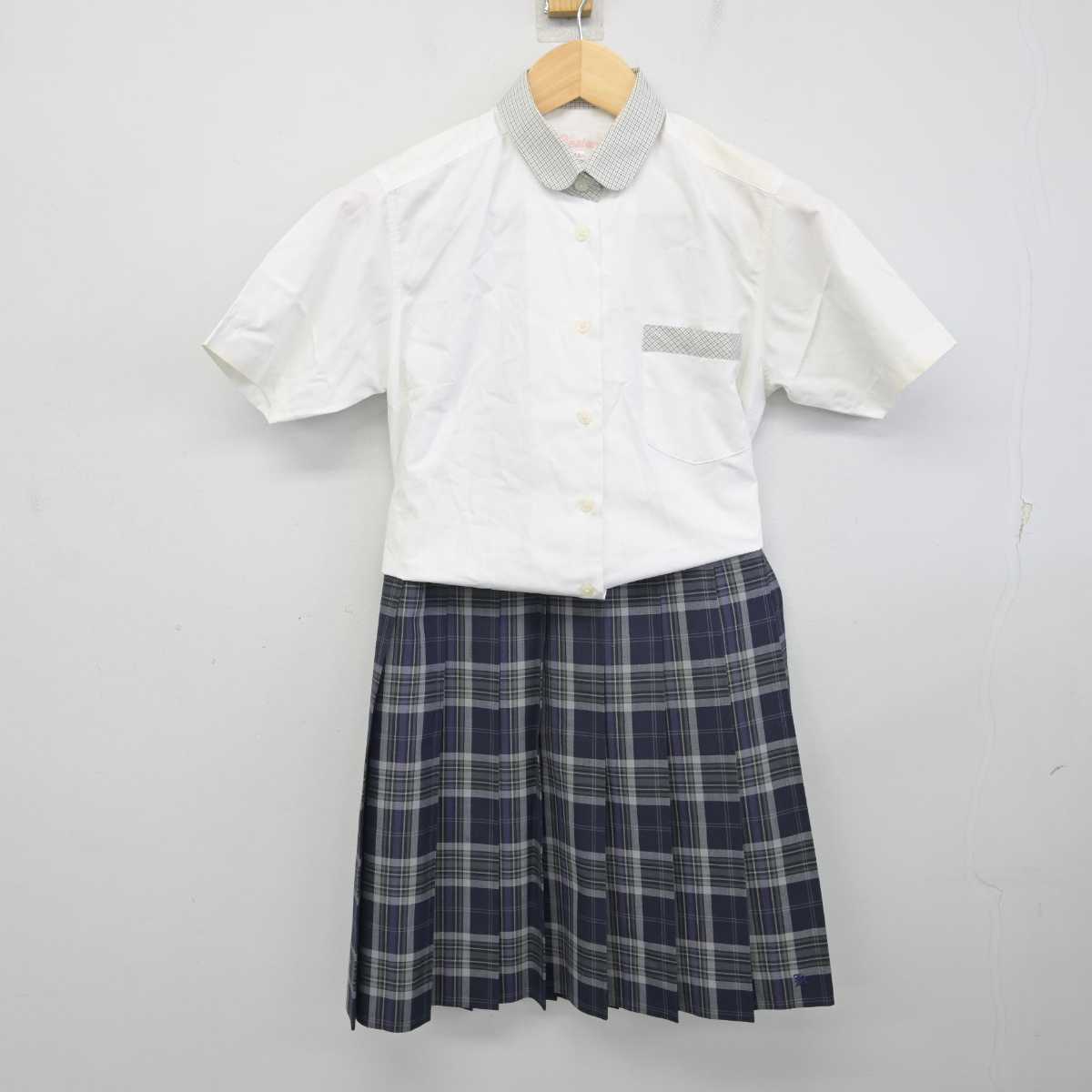 【中古】三重県 亀山高等学校 女子制服 2点 (シャツ・スカート) sf072103