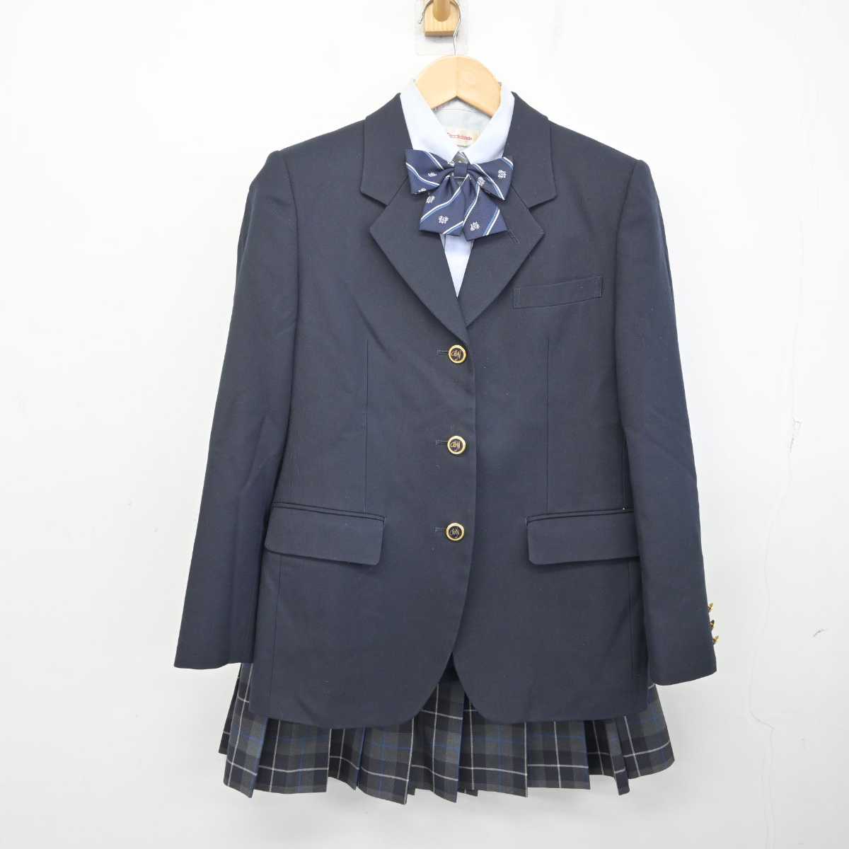 【中古】神奈川県 茅ケ崎西浜高等学校 女子制服 4点 (ブレザー・シャツ・スカート) sf072109