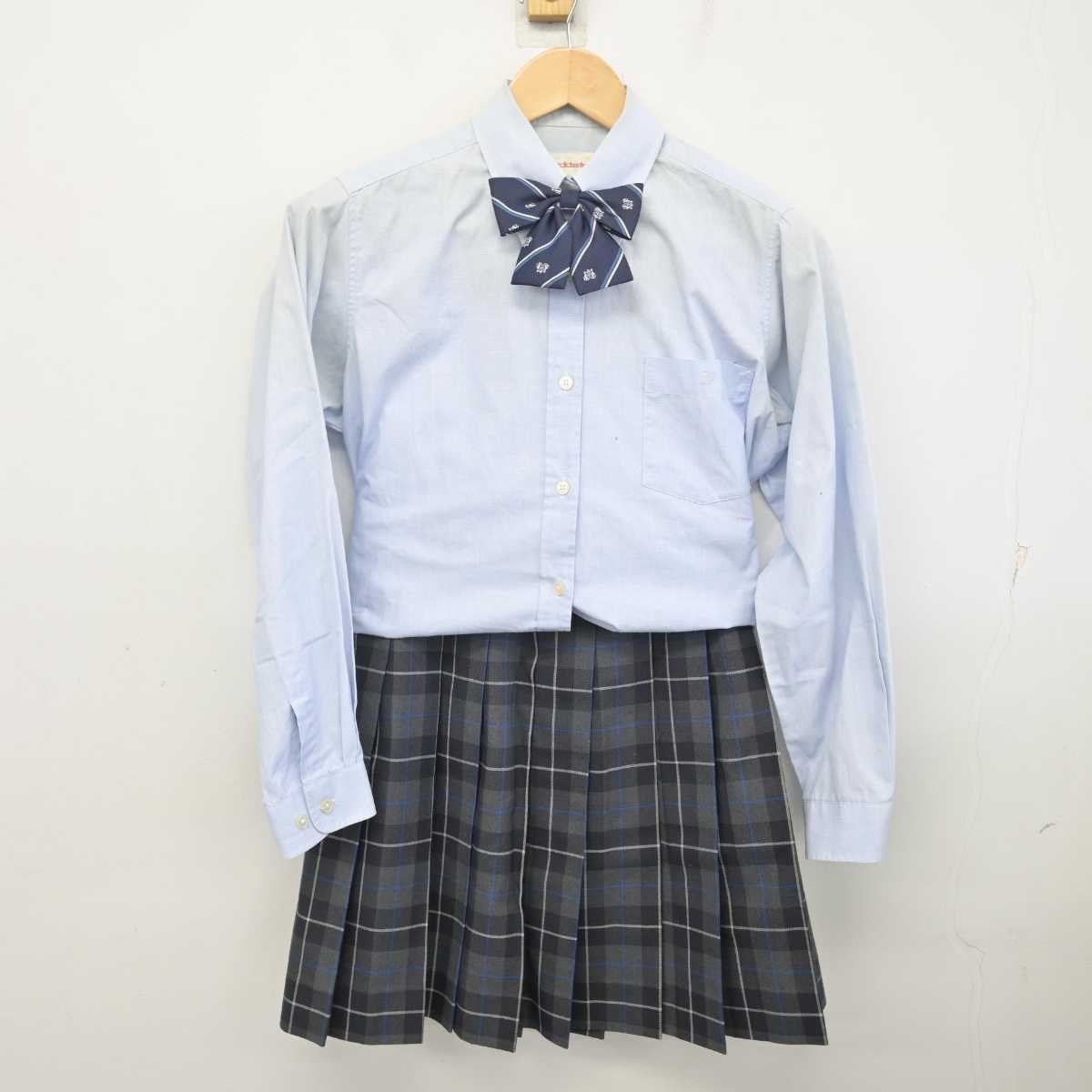 【中古】神奈川県 茅ケ崎西浜高等学校 女子制服 4点 (ブレザー・シャツ・スカート) sf072109