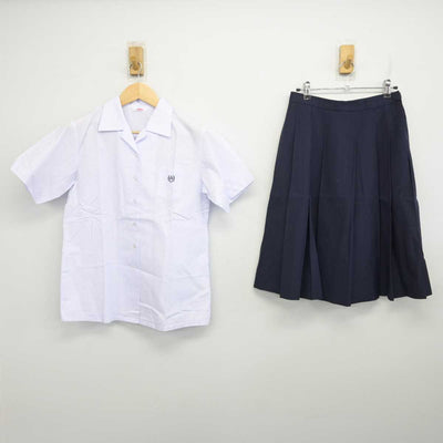 【中古】群馬県 渋川女子高等学校 女子制服 2点 (シャツ・スカート) sf072121