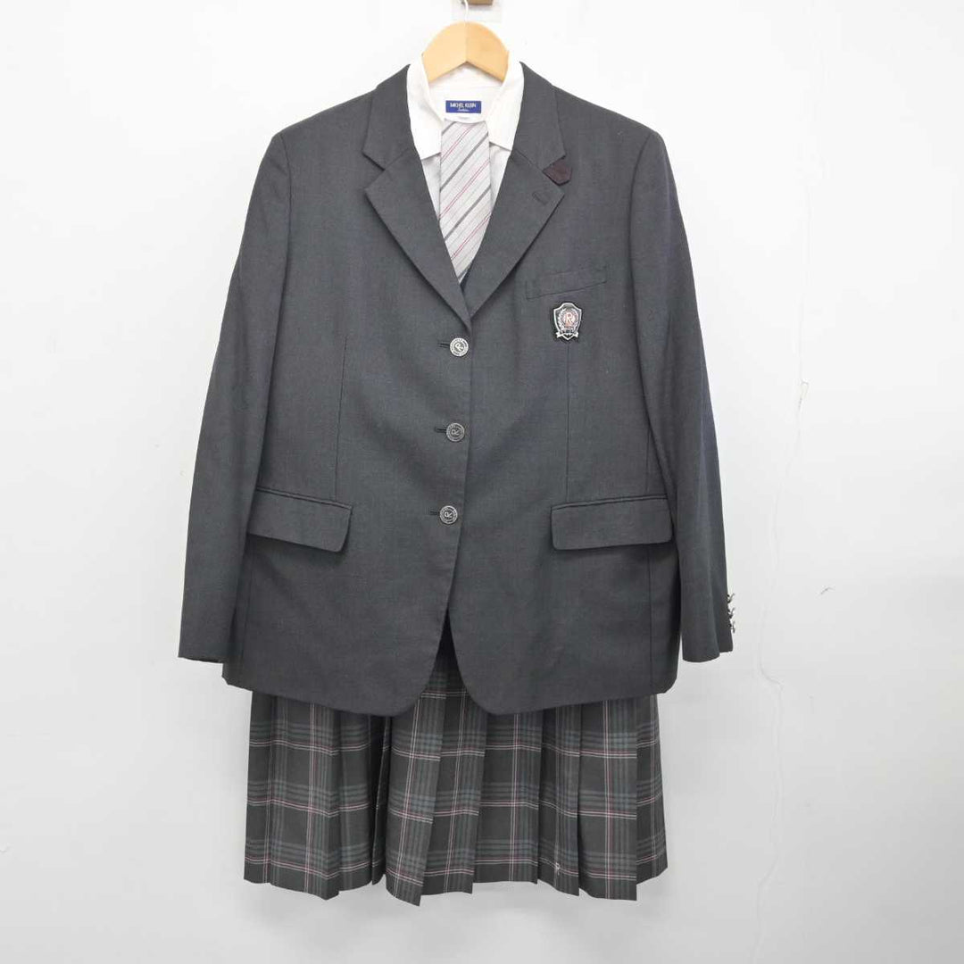 【中古】北海道 立命館慶祥高等学校 女子制服 5点 (ブレザー・ニット・シャツ・スカート) sf072144