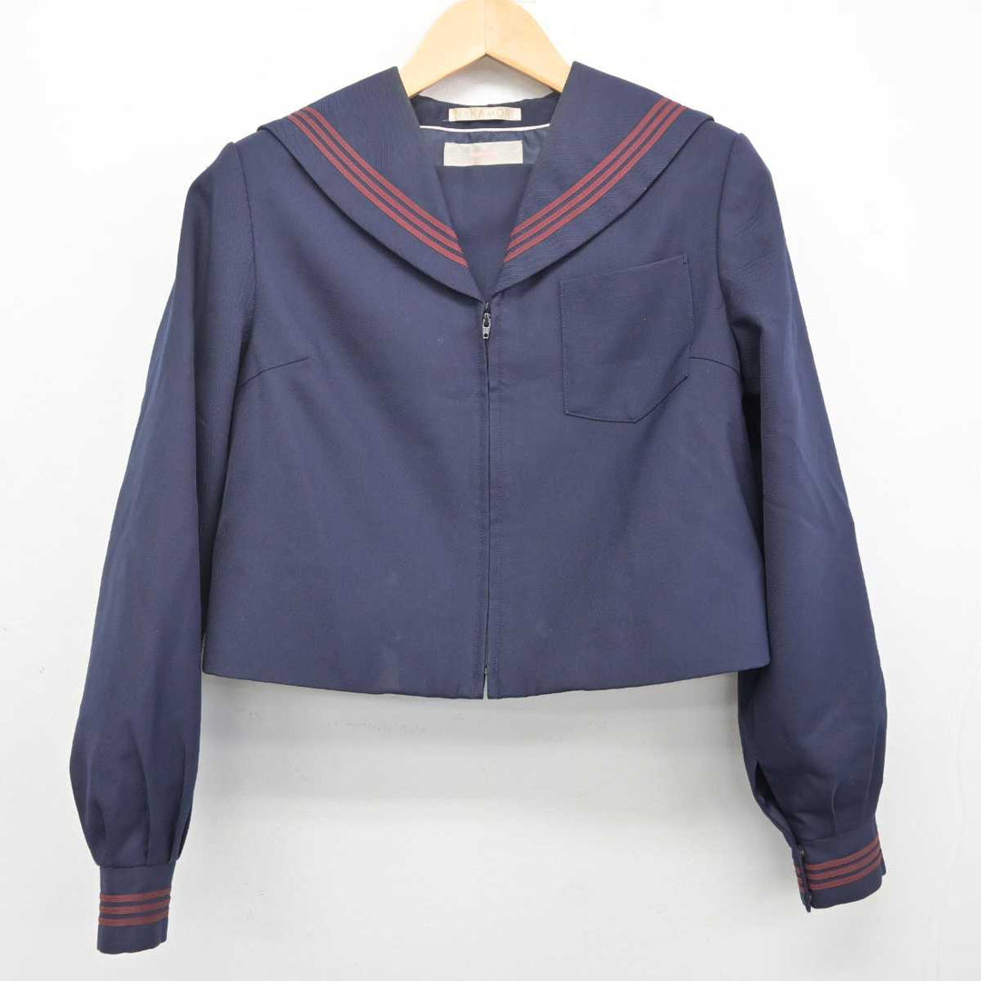 【中古】茨城県 土浦第四中学校 女子制服 2点 (セーラー服・ジャンパースカート) sf072162