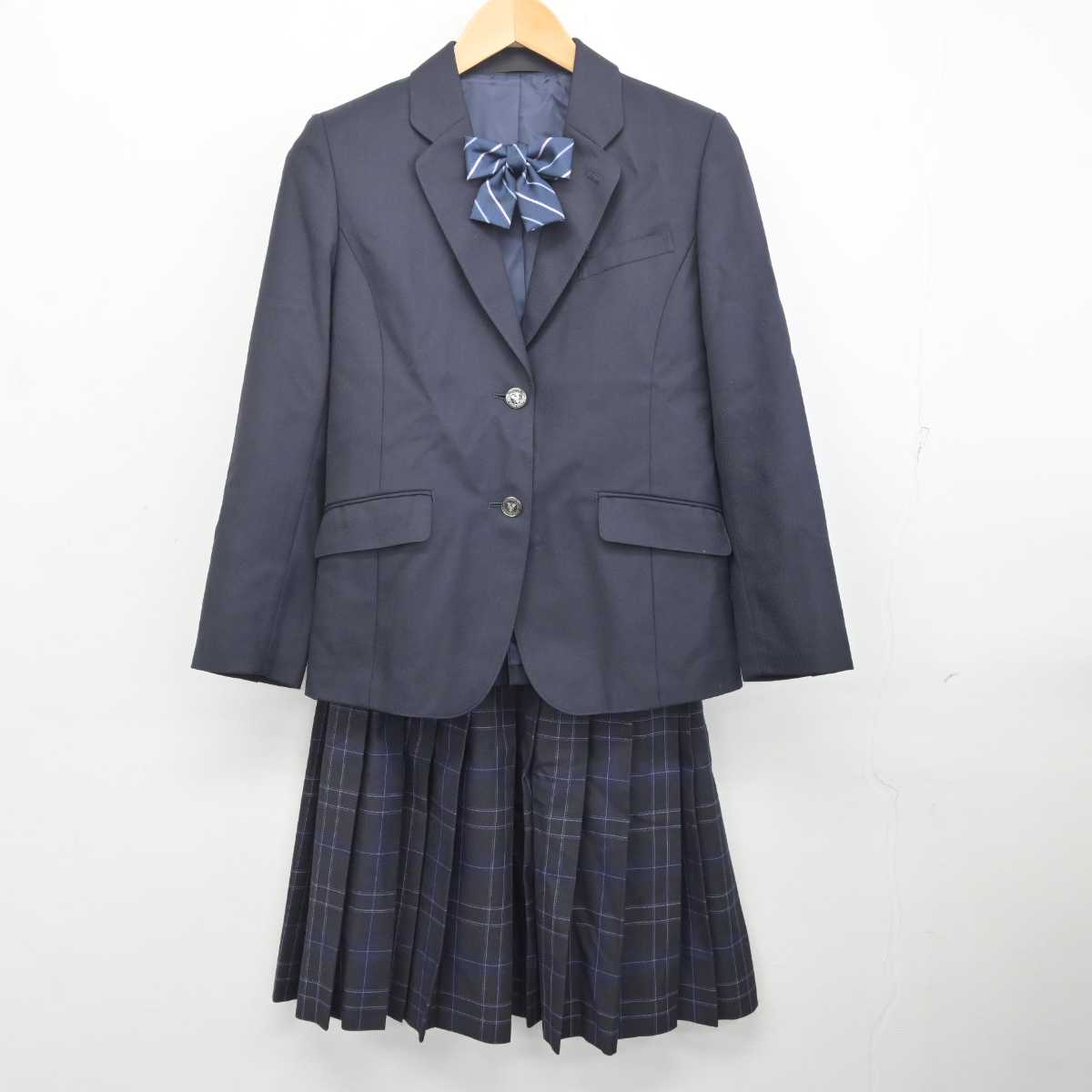 【中古】東京都 東大和市立第一中学校 女子制服 4点 (ブレザー・ニットベスト・スカート) sf072177