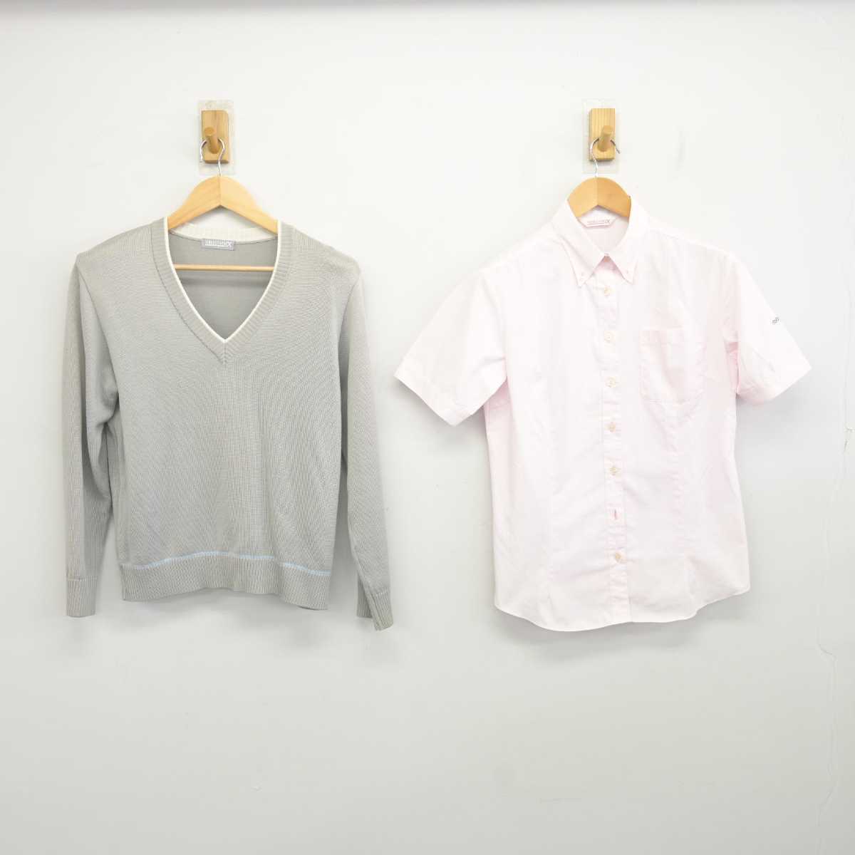 【中古】大阪府 大阪偕星学園高等学校 女子制服 2点 (ニット・シャツ) sf072189 | 中古制服通販パレイド