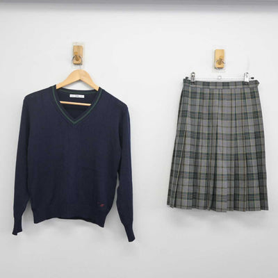 【中古】神奈川県 横浜創英中学・高等学校 女子制服 2点 (ニット・スカート) sf072228