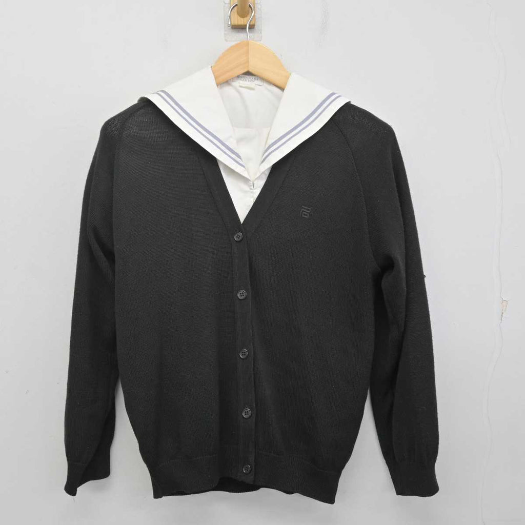 【中古】愛知県 名古屋女子大学高等学校 女子制服 2点 (ニット・セーラー服) sf072243