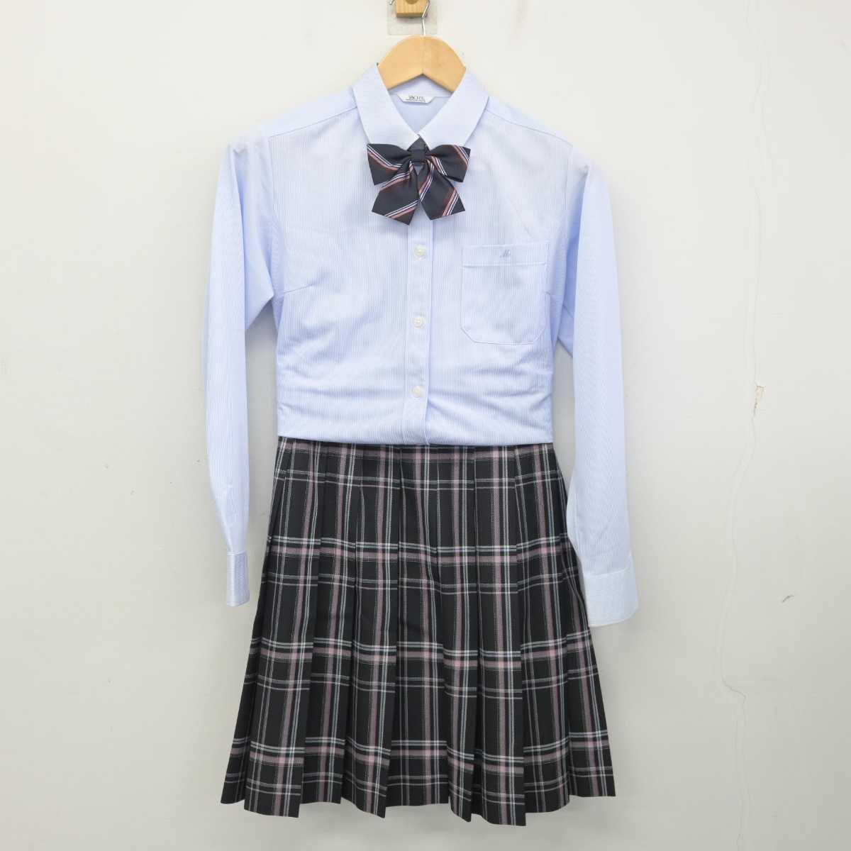 【中古】千葉県 千葉明徳高等学校 女子制服 4点 (ブレザー・シャツ・スカート) sf072245