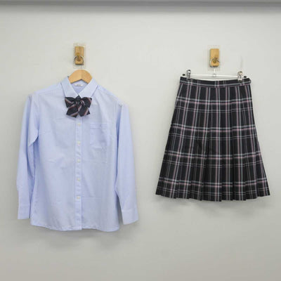 【中古】千葉県 千葉明徳高等学校 女子制服 4点 (ブレザー・シャツ・スカート) sf072245