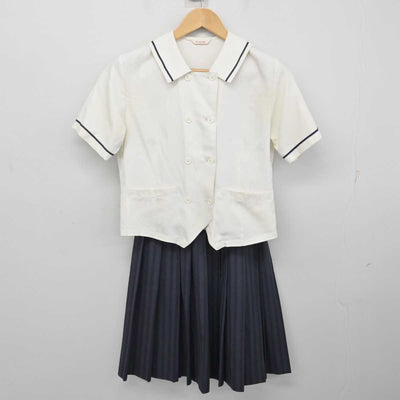 【中古】長崎県 諫早商業高等学校 女子制服 2点 (シャツ・スカート) sf072252