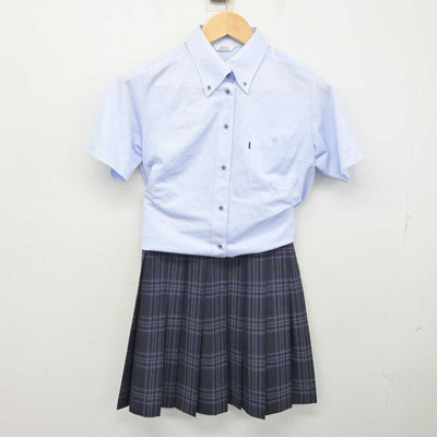 【中古】神奈川県 中央大学附属横浜高等学校 女子制服 2点 (シャツ・スカート) sf072259