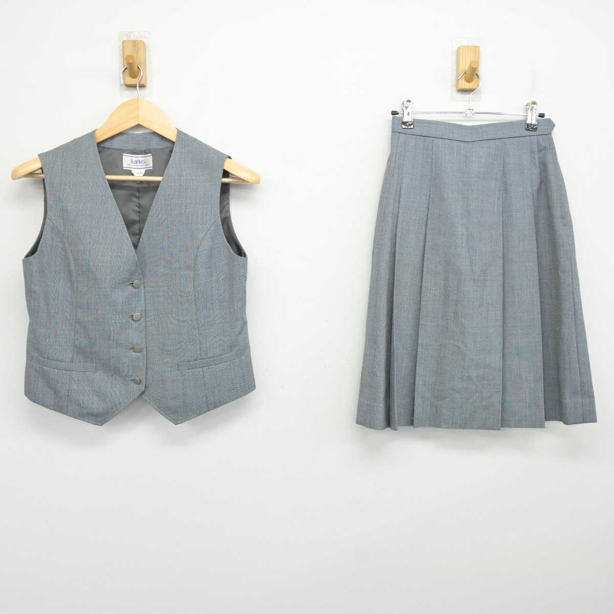 【中古】神奈川県 川崎市立南菅中学校 女子制服 2点 (ベスト・スカート) sf072262