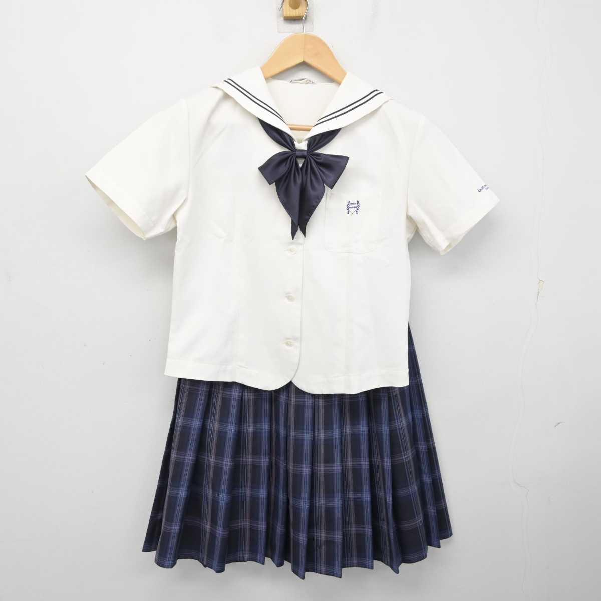 【中古】埼玉県 秋草学園高等学校 女子制服 4点 (ニット・セーラー服・スカート) sf072270