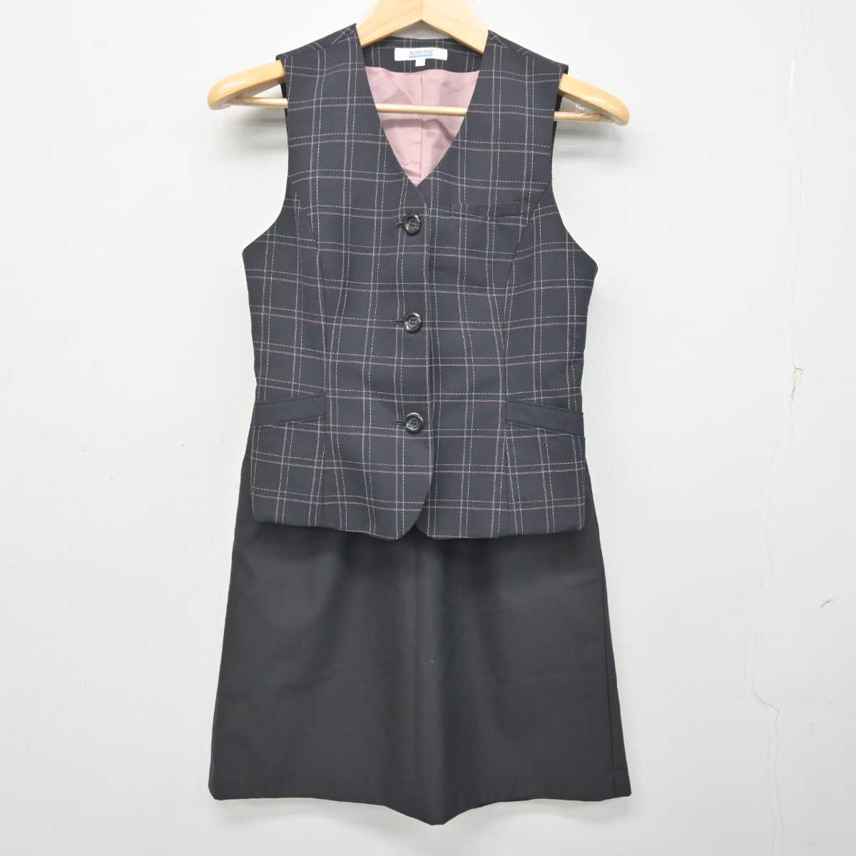 【中古】 事務服 女子制服 2点 (ベスト・スカート) sf072280