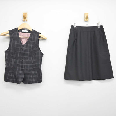 【中古】 事務服 女子制服 2点 (ベスト・スカート) sf072280