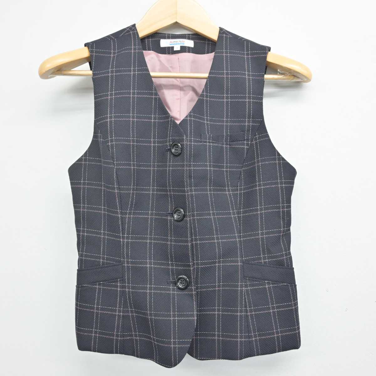 【中古】 事務服 女子制服 2点 (ベスト・スカート) sf072280