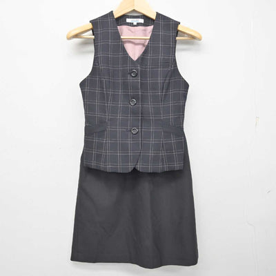 【中古】 事務服 女子制服 2点 (ベスト・スカート) sf072281