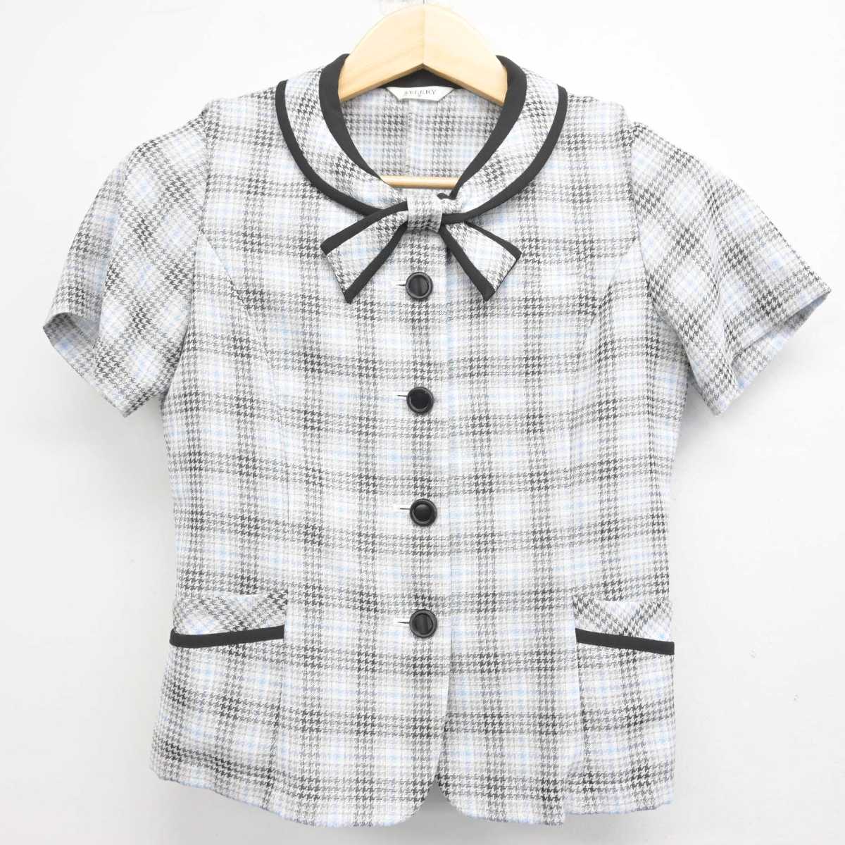 【中古】 事務服 女子制服 2点 (ブラウス・スカート) sf072283