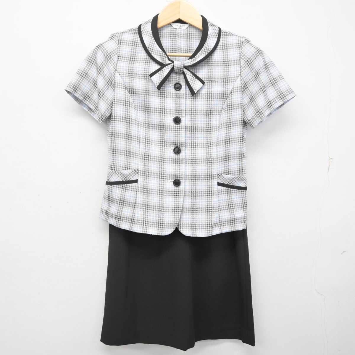 【中古】 事務服 女子制服 2点 (ブラウス・スカート) sf072285