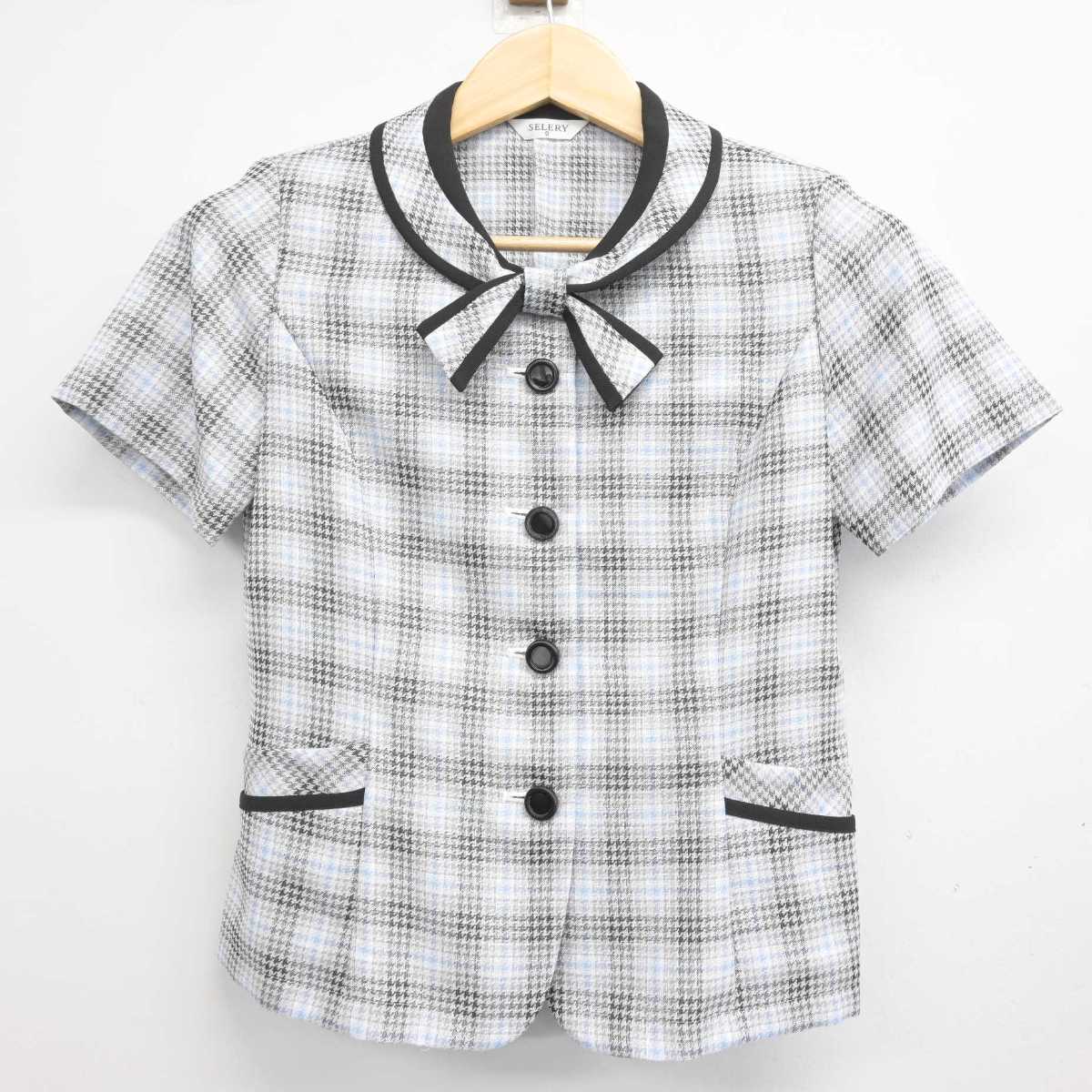 【中古】 事務服 女子制服 2点 (ブラウス・スカート) sf072285