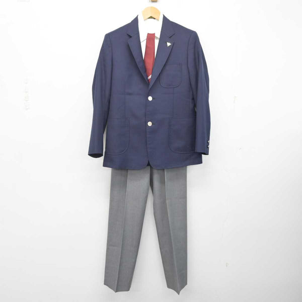 中古】富山県 福岡高等学校 男子制服 5点 (ブレザー・シャツ