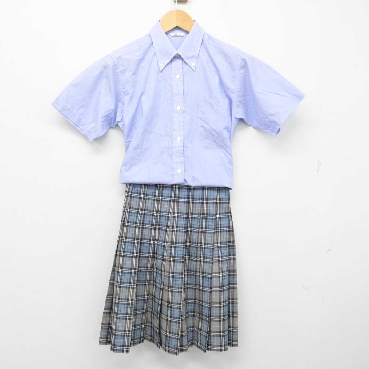 【中古】東京都 千早高等学校 女子制服 3点 (シャツ・スカート) sf072342