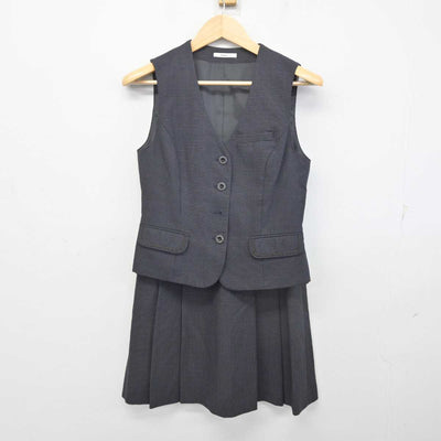 【中古】 事務服 女子制服 2点 (ベスト・スカート) sf072364