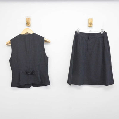 【中古】 事務服 女子制服 2点 (ベスト・スカート) sf072364