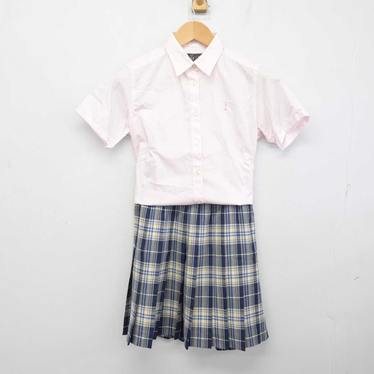 【中古】 学校名不明 女子制服 3点 (シャツ・スカート) sf072388