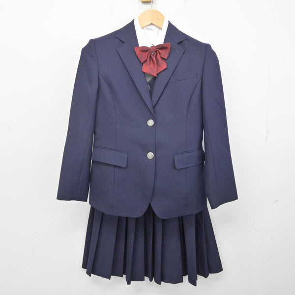 【中古】愛知県 岡崎西高等学校 女子制服 5点 (ブレザー・ニット・シャツ・スカート) sf072405