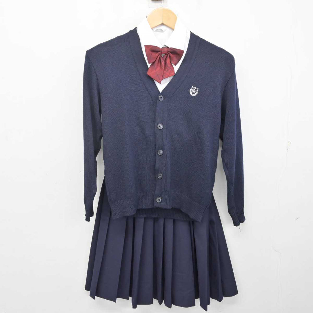 【中古】愛知県 岡崎西高等学校 女子制服 5点 (ブレザー・ニット・シャツ・スカート) sf072405