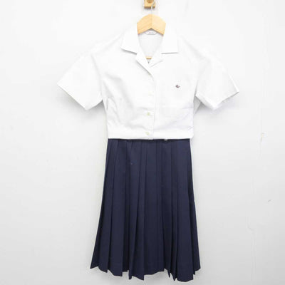 【中古】愛知県 岡崎西高等学校 女子制服 2点 (シャツ・スカート) sf072407