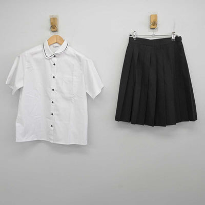 【中古】神奈川県 鎌倉女子大学 中等部・高等部 女子制服 2点 (シャツ・スカート) sf072412