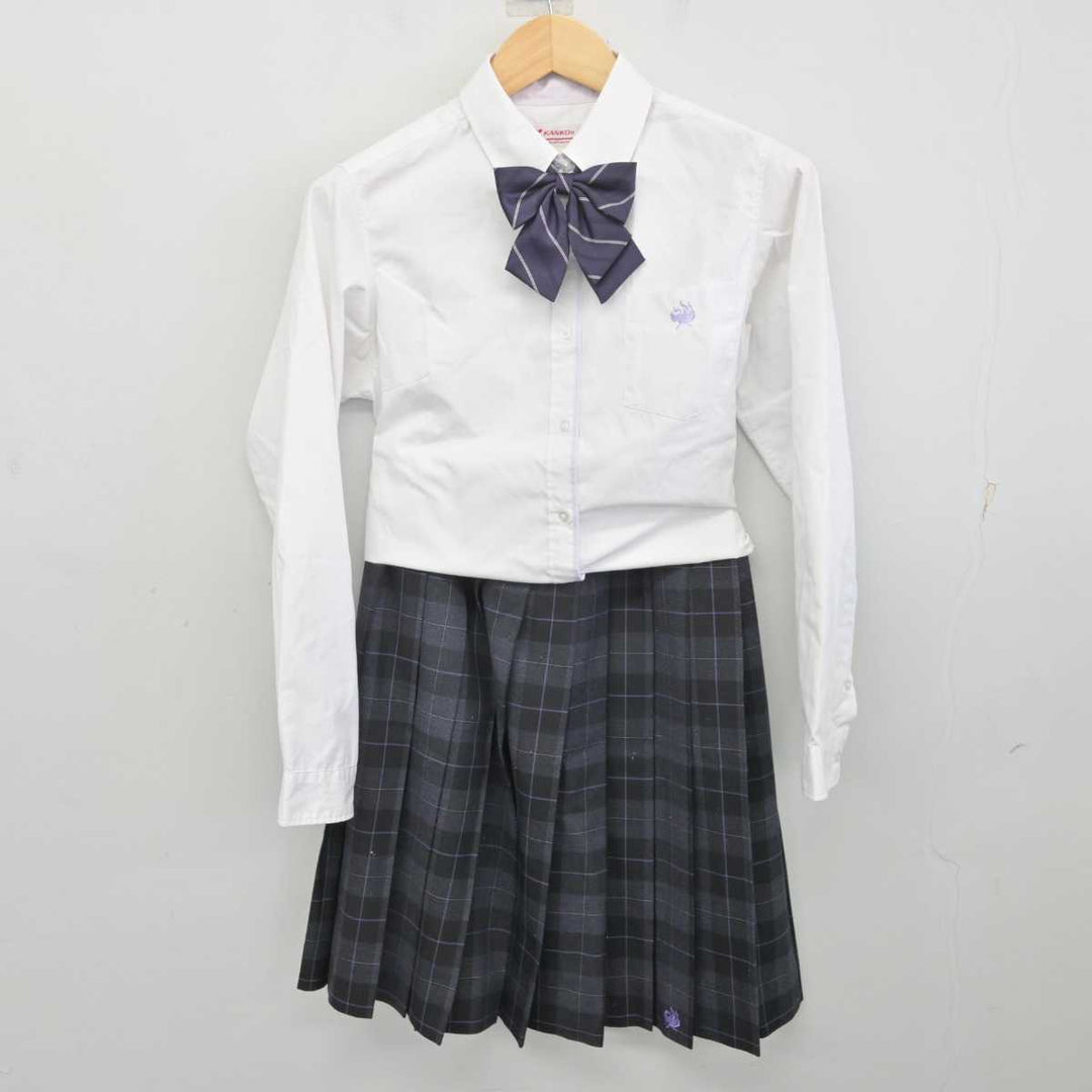 【中古】東京都 武蔵野大学附属千代田高等学院 女子制服 4点 (ブレザー・シャツ・スカート) sf072436